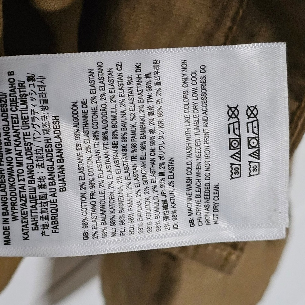 Vans Casual Button-Down Shirt Men's Medium Tan Cotton Blend - Picture 4 of 8